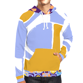 Abstract Blue Unisex Pullover Hoody