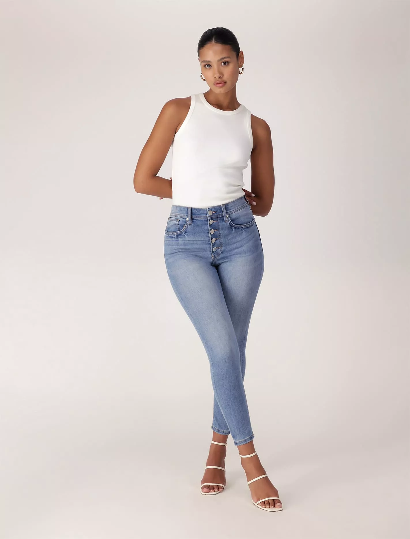 Ashley Mid-Rise Ankle Skinny Jeans