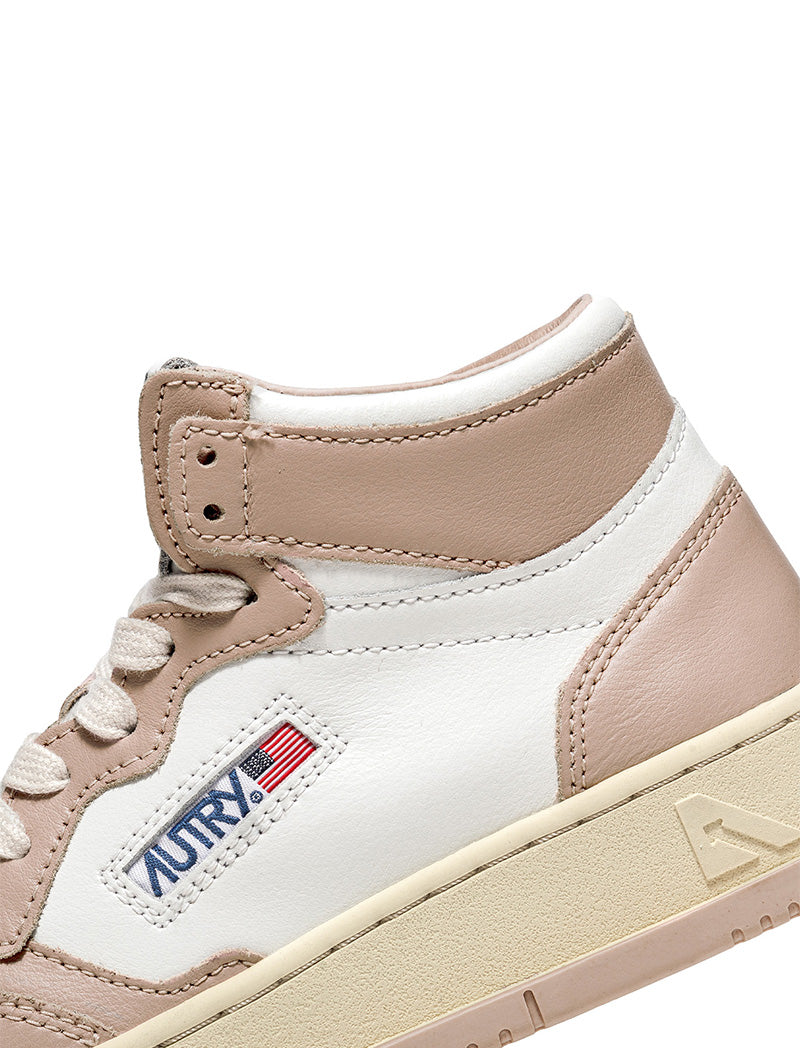 Autry Medalist Mid Trainers White / Mushroom