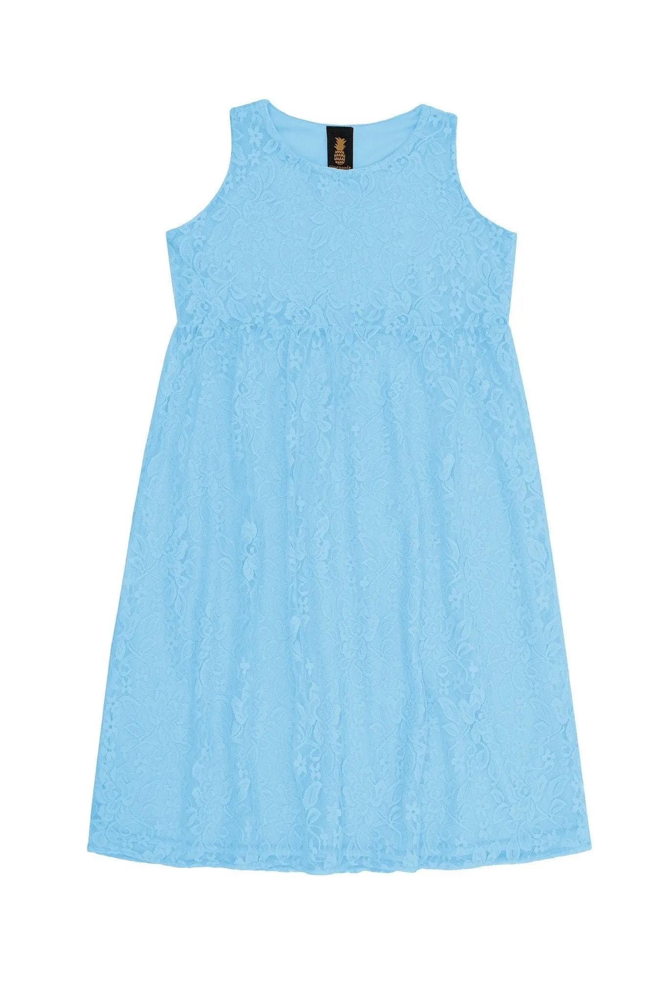 Baby Blue Stretchy Lace Summer Empire Waist Mommy & Me Dress Plus Size