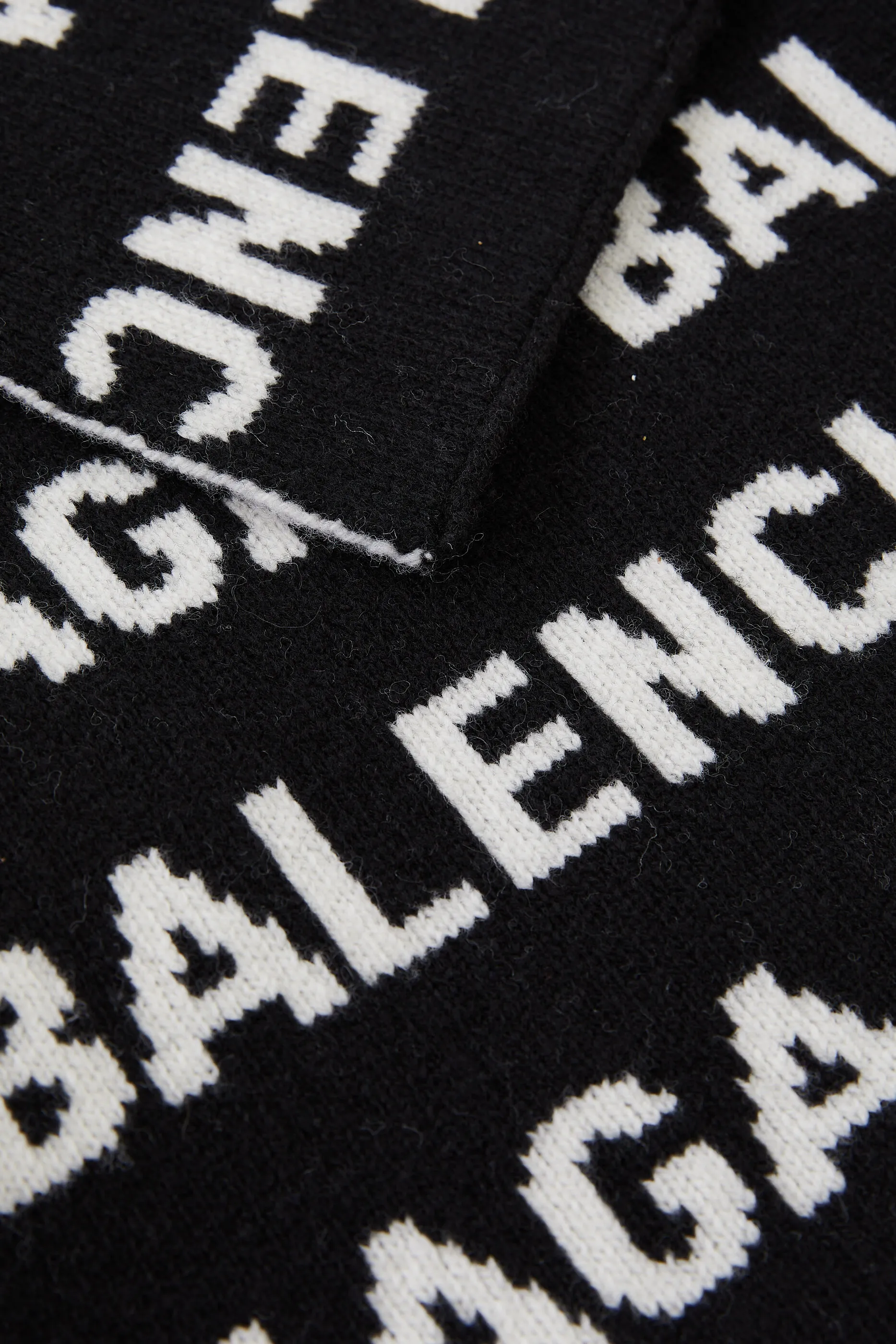 Balenciaga Intarsia Wool Scarf