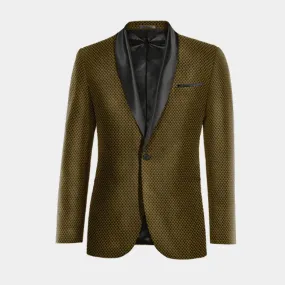  Blazer Esmoquin color oro de jacquard micropattern