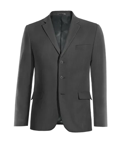  Blazer gris esencial de 3 botones