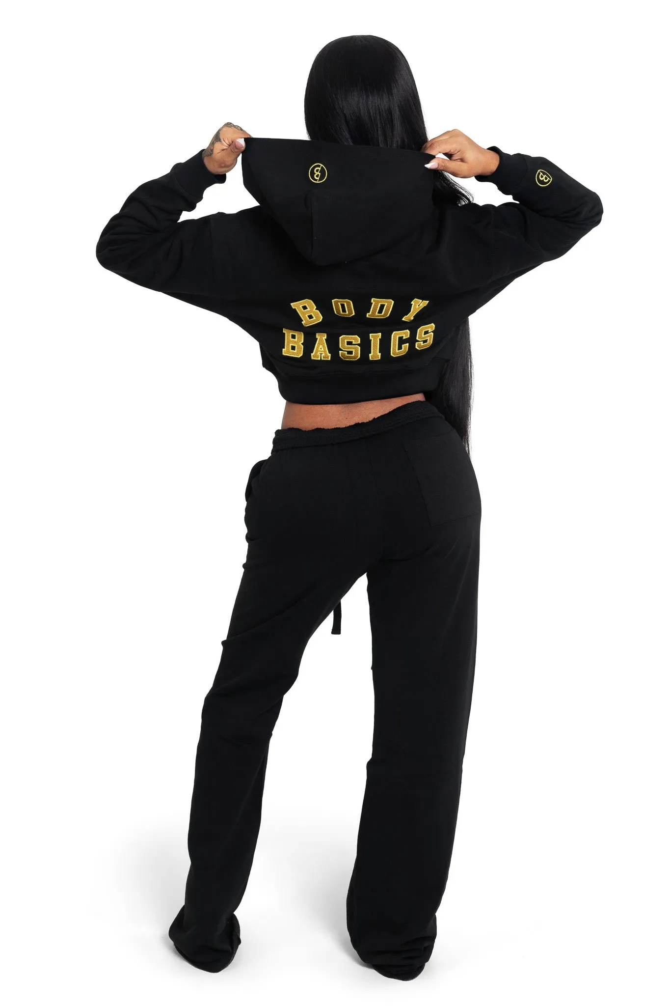 BODY UNIVERSITY HOODIE 2.0 (BLACK/YELLOW)