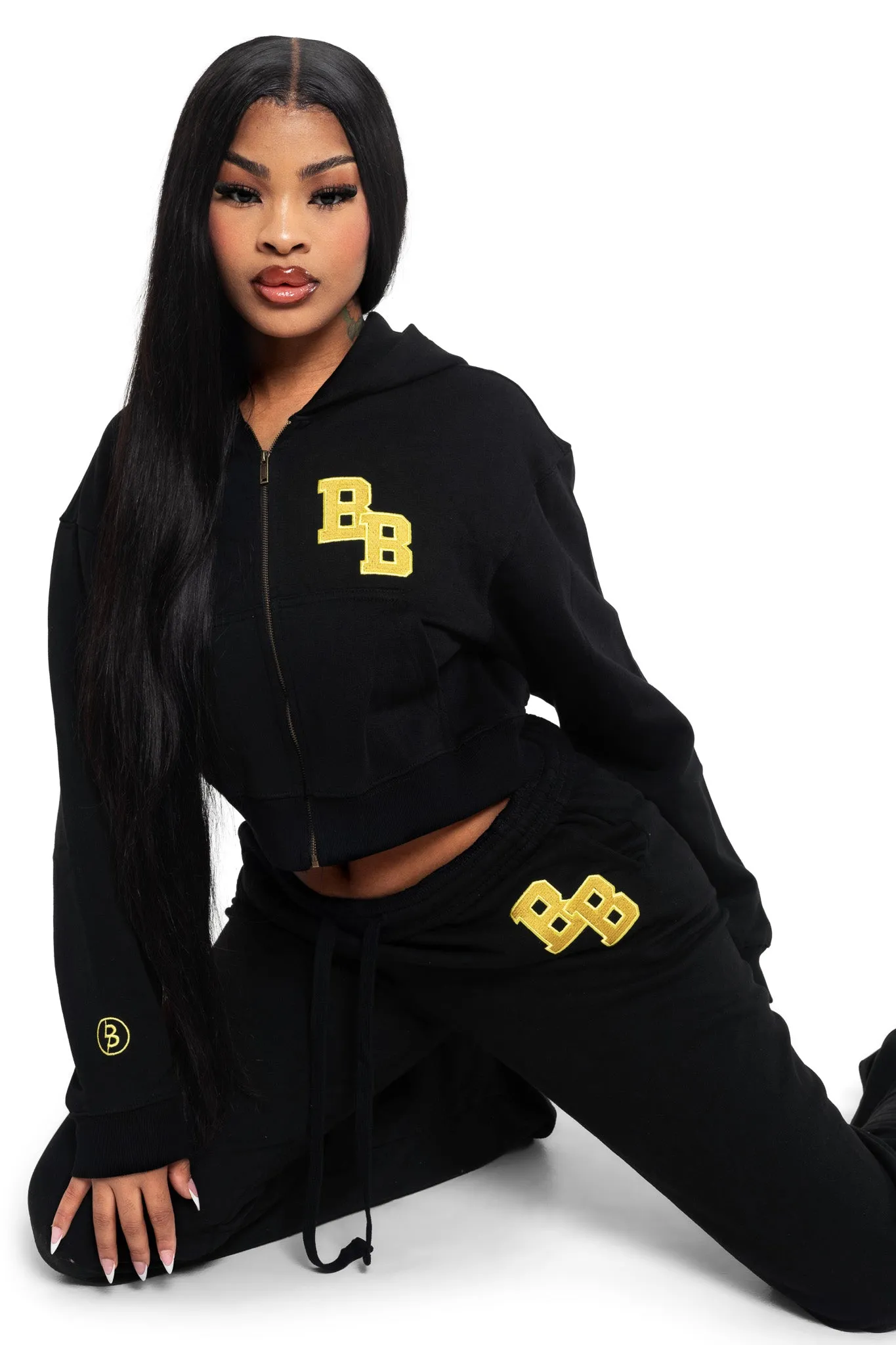 BODY UNIVERSITY HOODIE 2.0 (BLACK/YELLOW)