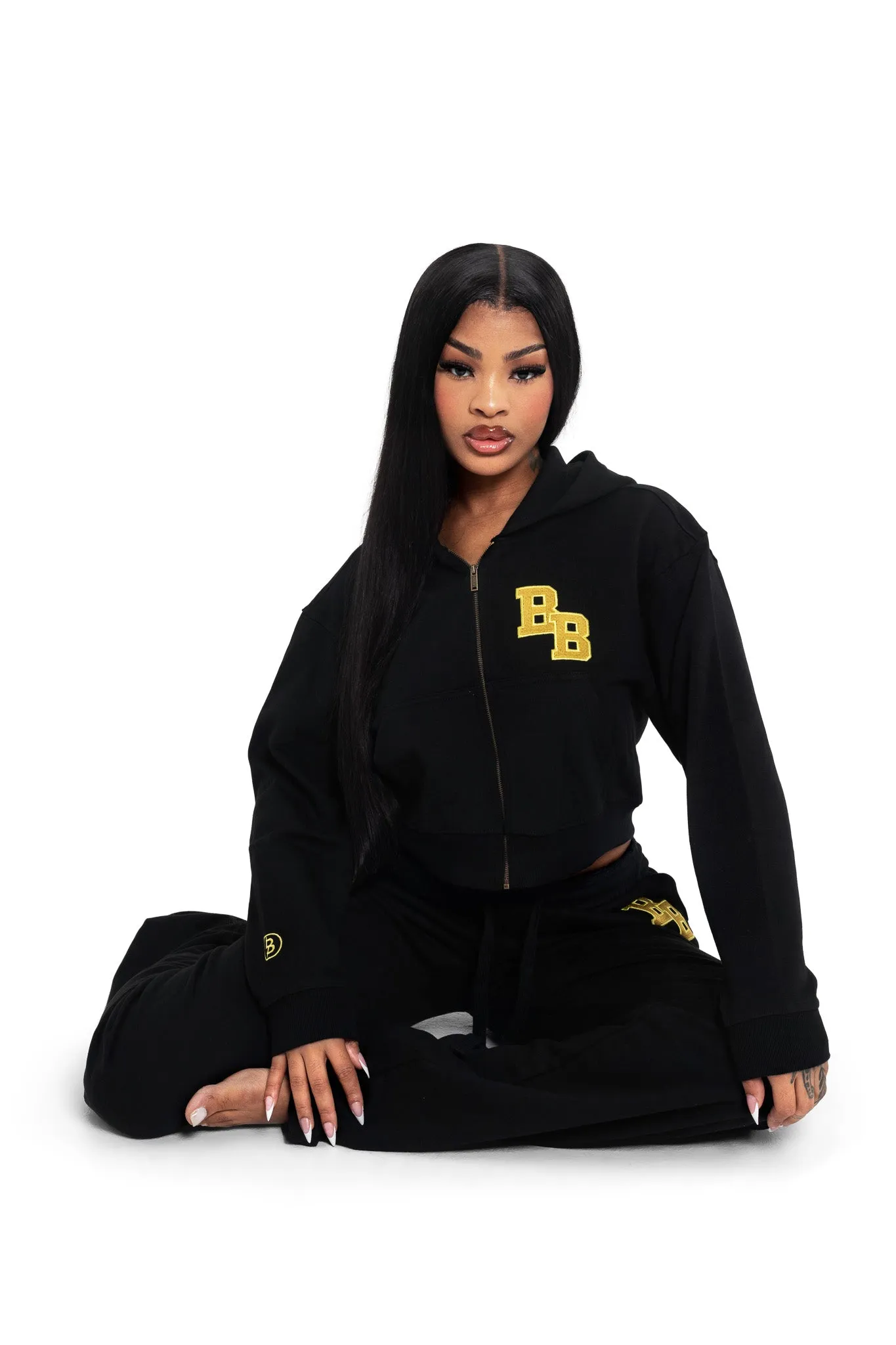 BODY UNIVERSITY HOODIE 2.0 (BLACK/YELLOW)