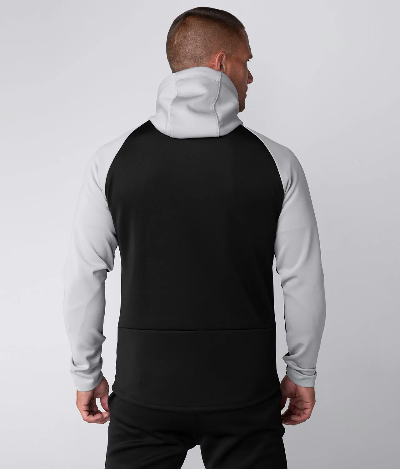 Born Tough Momentum Drawstrings Gray/Black Running Hoodie for Men