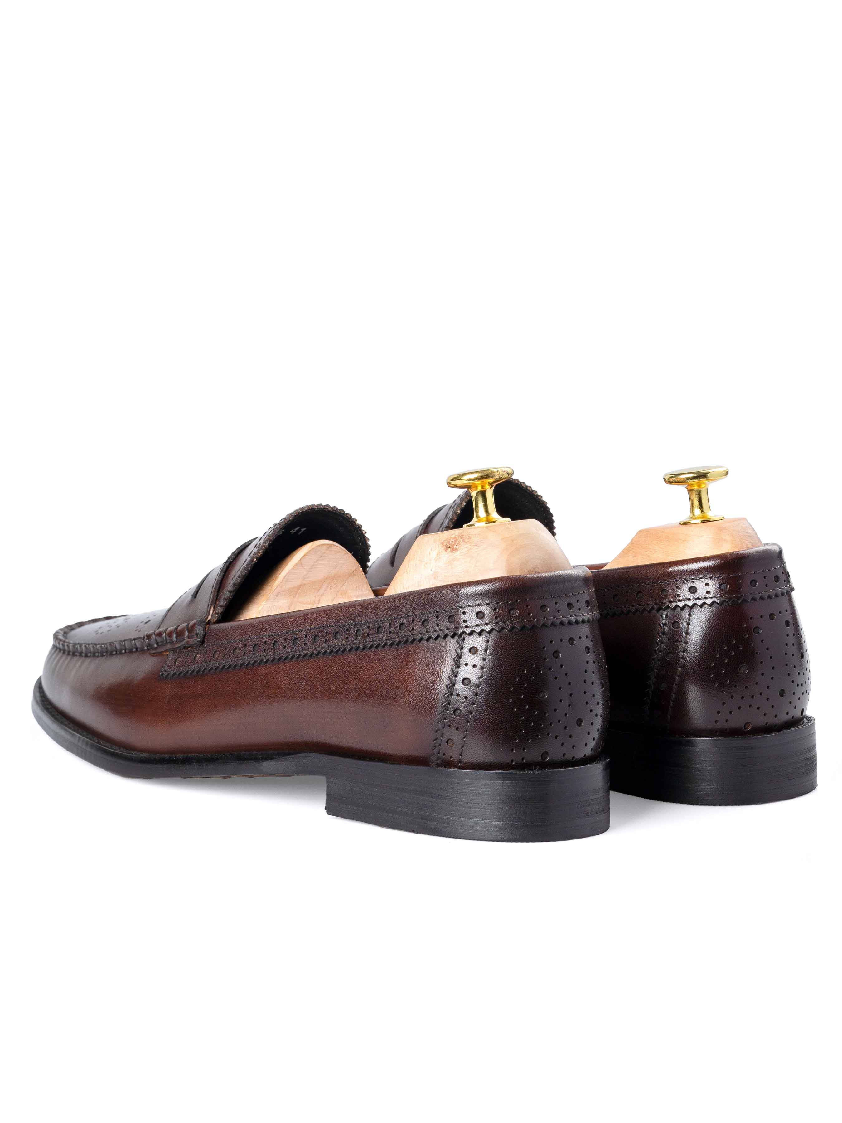 Brogue Penny Loafer - Coffee