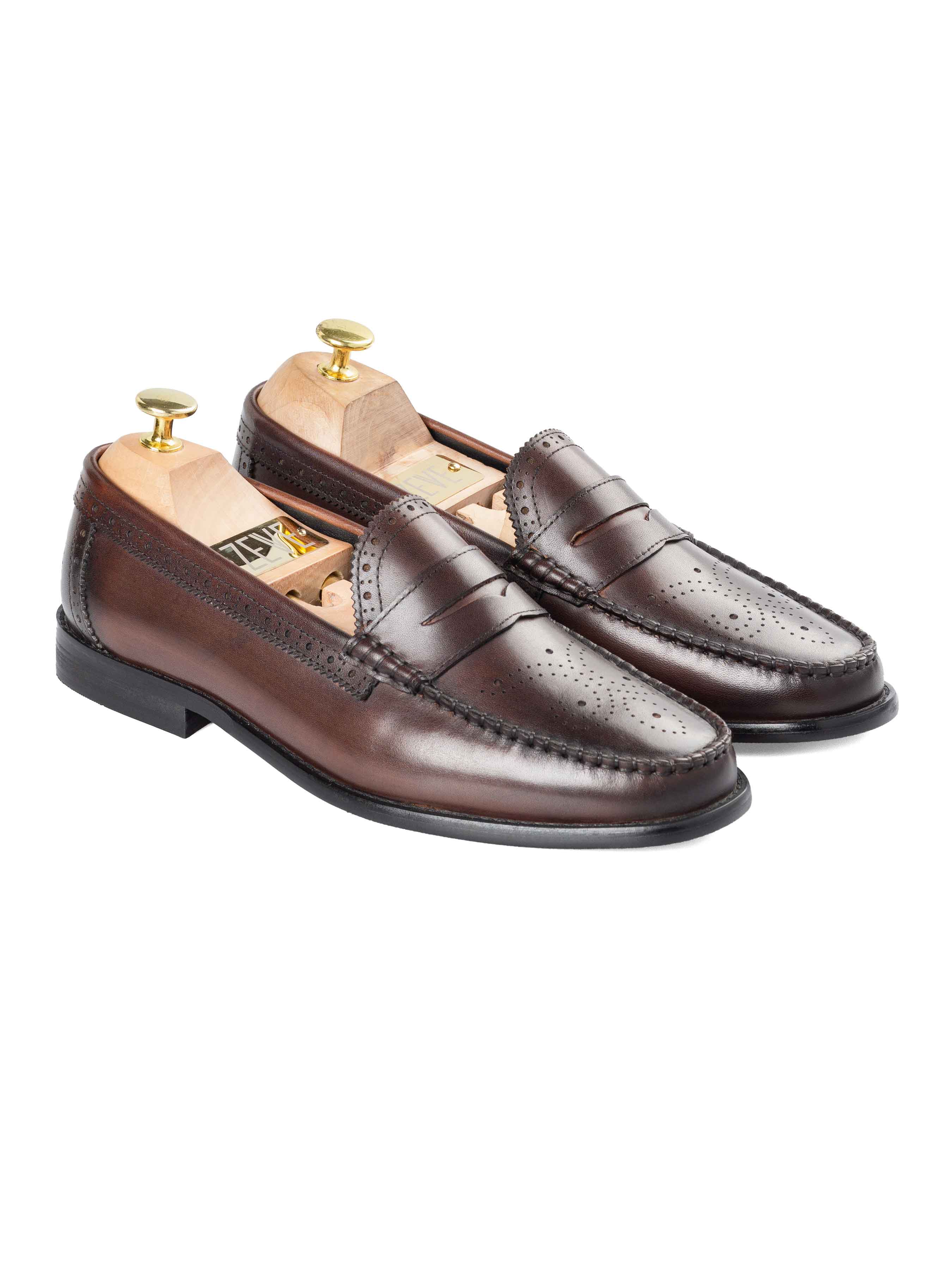 Brogue Penny Loafer - Coffee