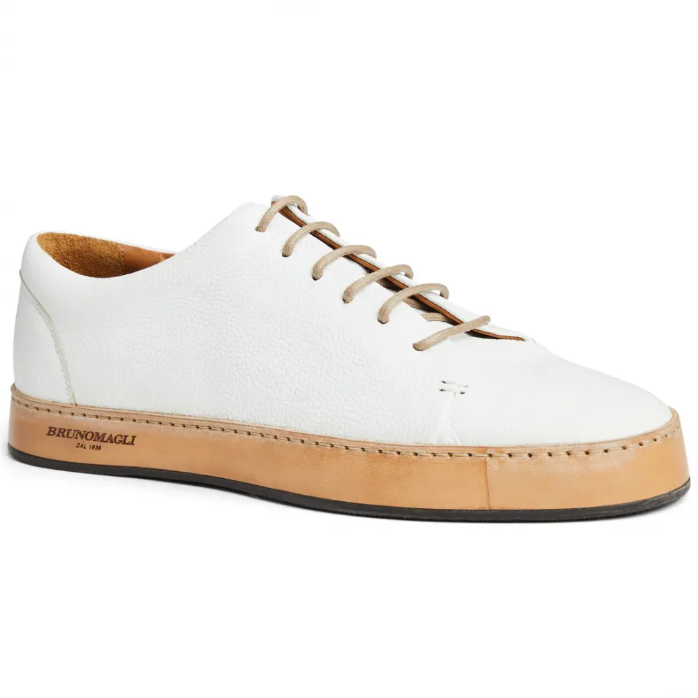 Bruno Magli Trento Leather Court Sneaker White