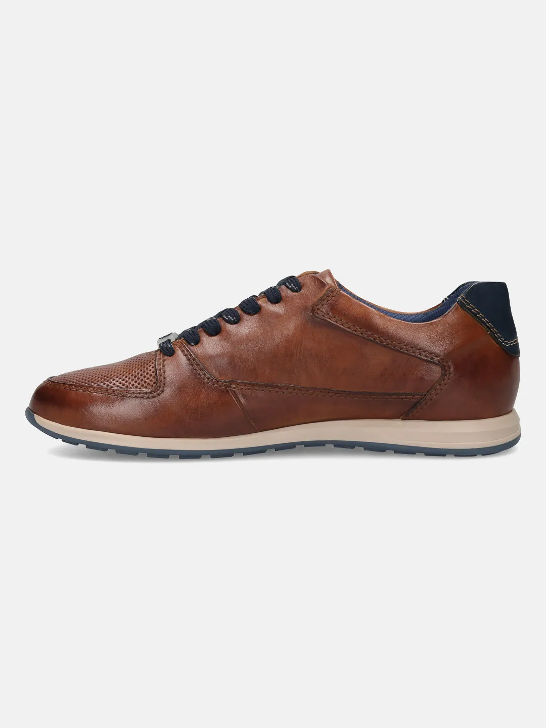 bugatti Cognac Premium Leather Sneakers