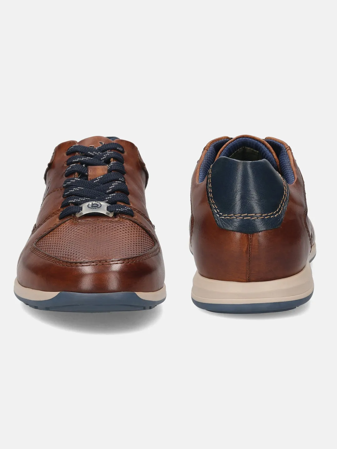 bugatti Cognac Premium Leather Sneakers