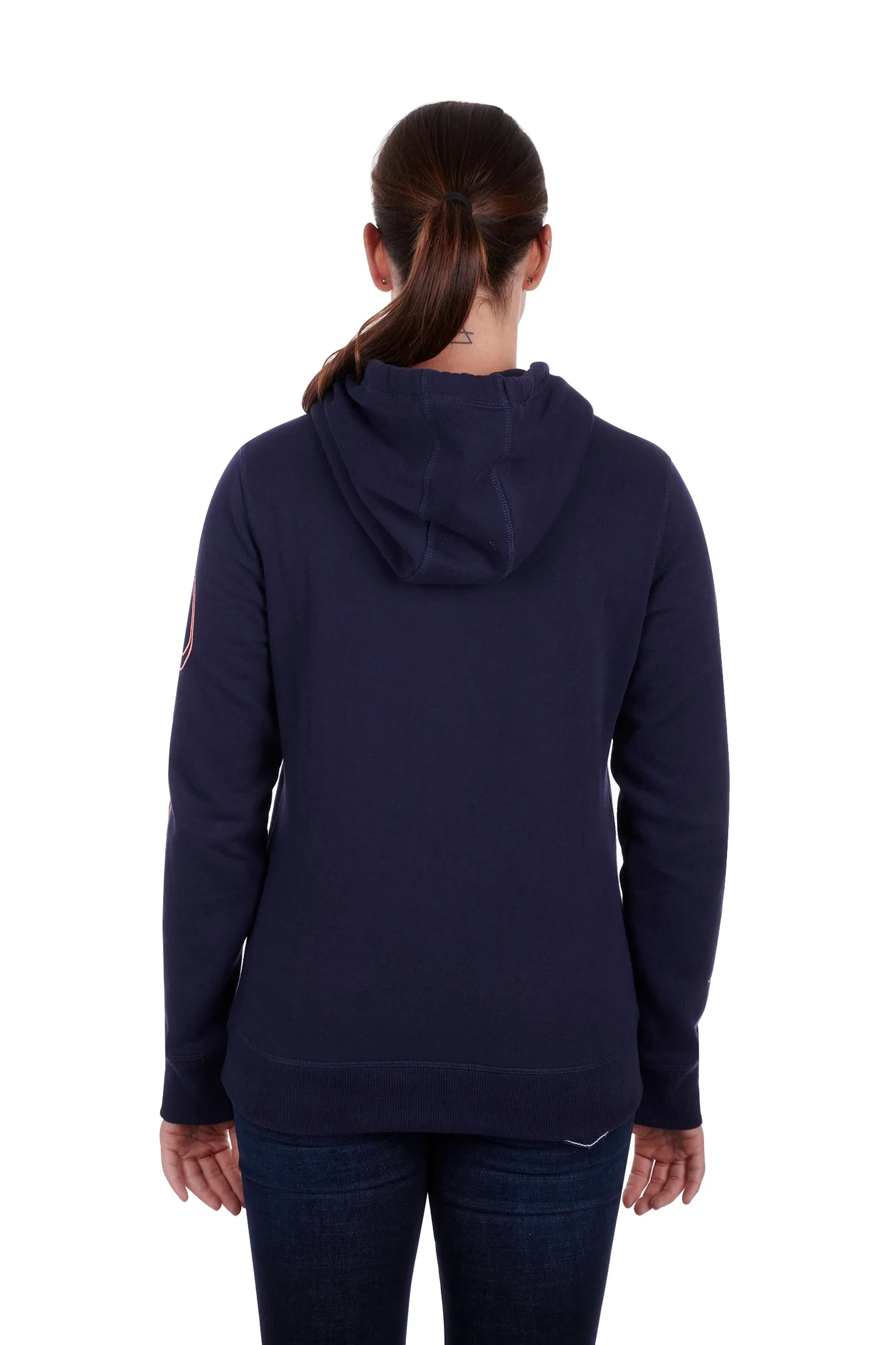 Bullzye Ladies Argyle Pullover Hoodie - Dark Navy - B3W2505261 - On Sale