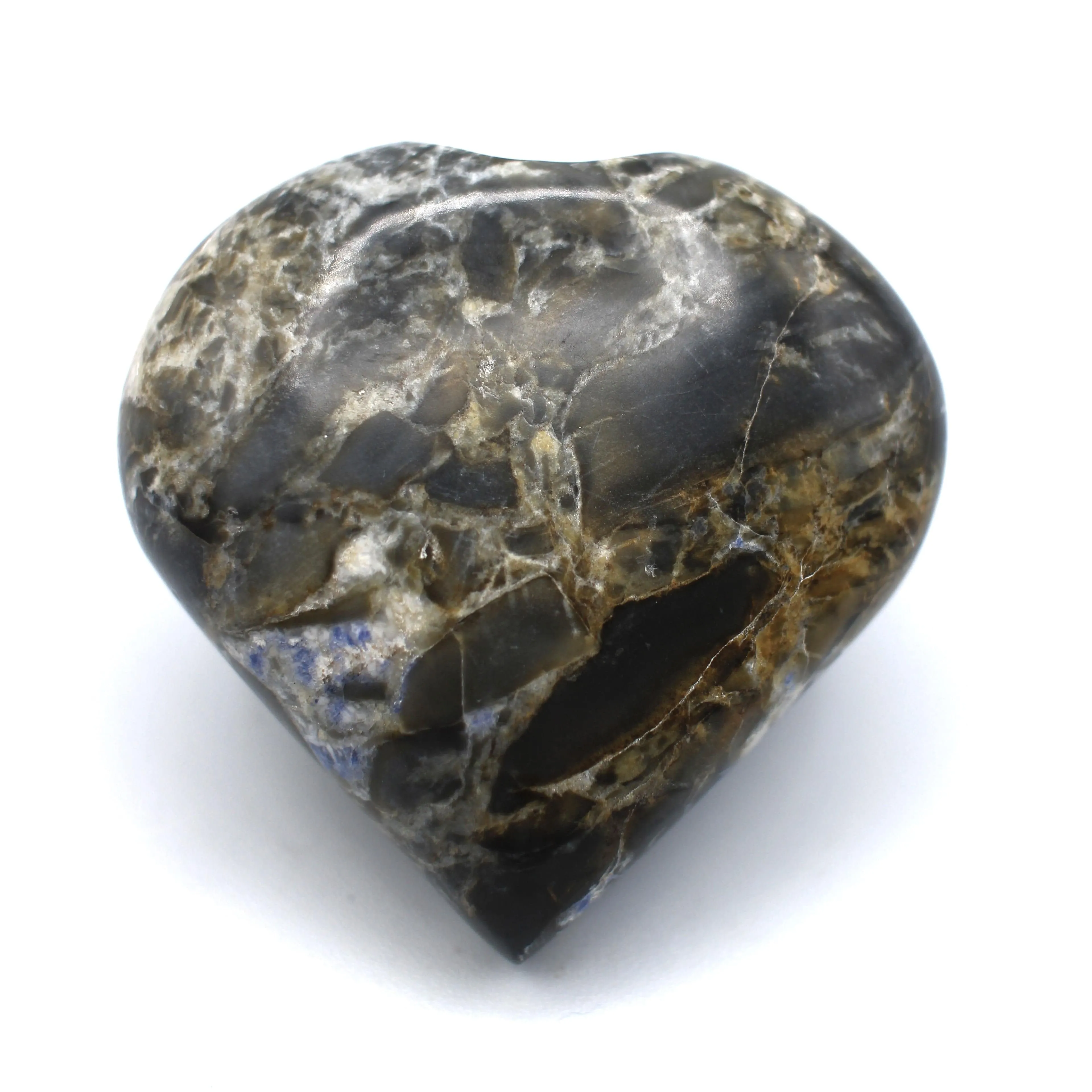 Canadian Sodalite in Matrix Heart Carving