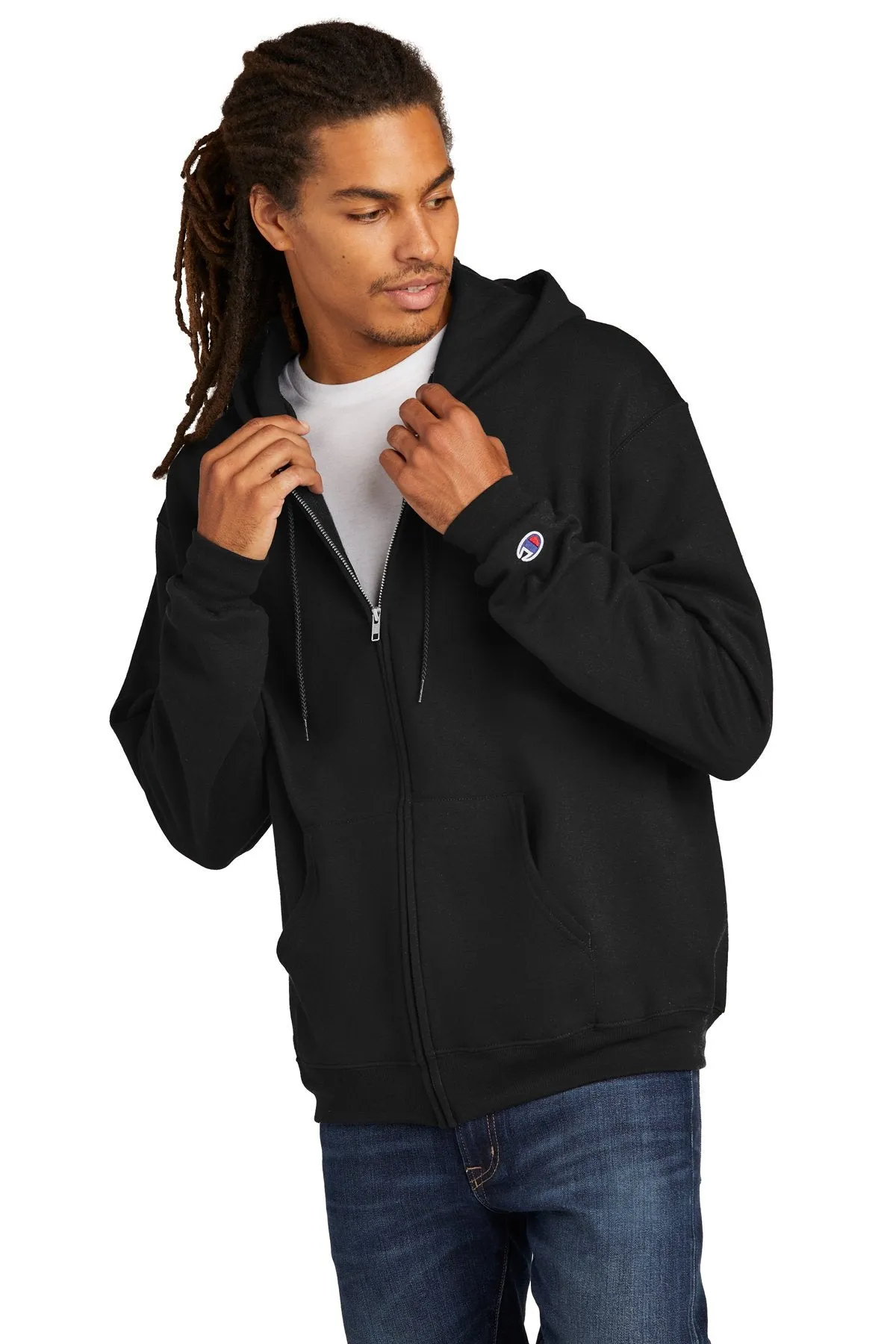 Champion Eco Fleece Full-Zip Hoodie S800 Black