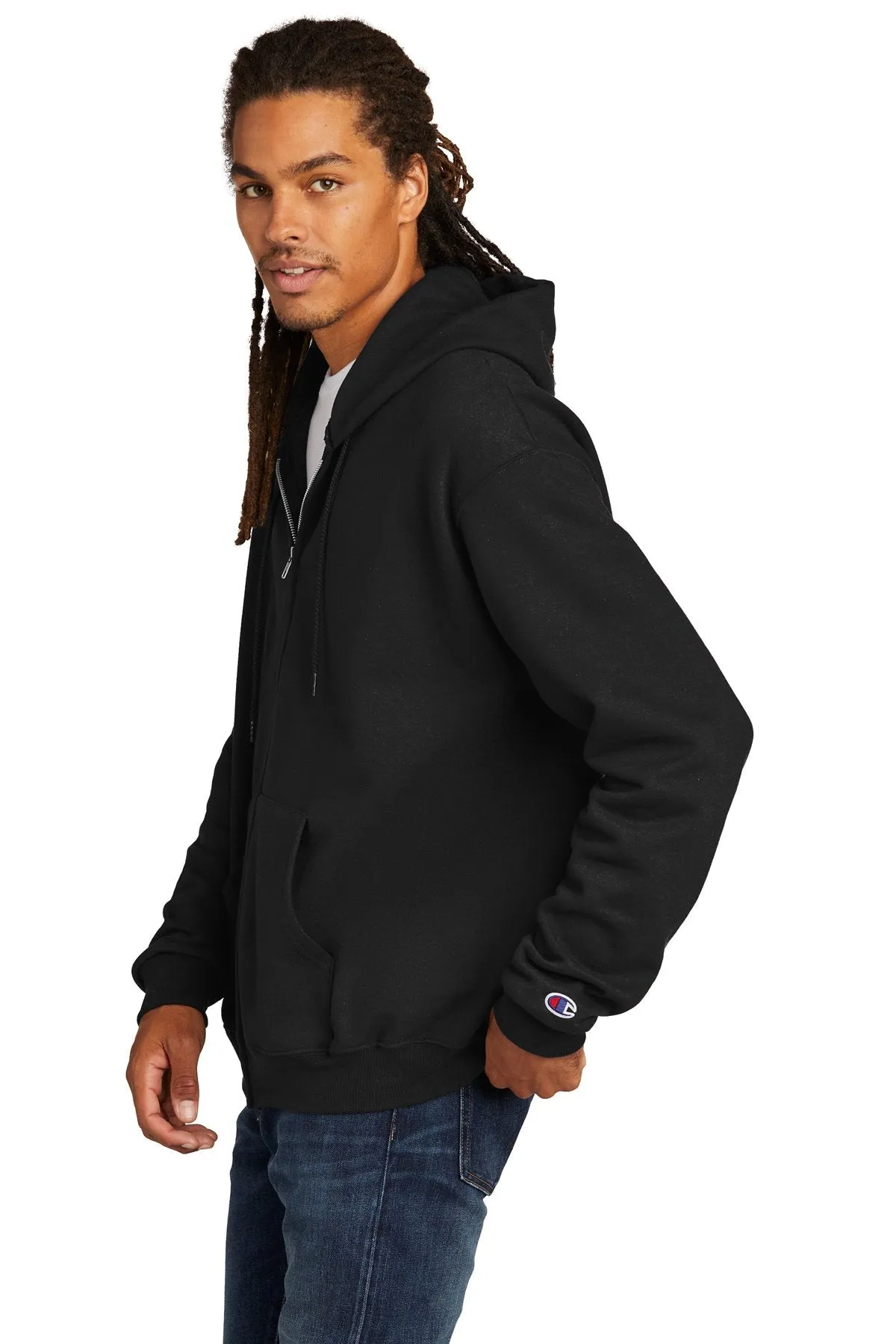 Champion Eco Fleece Full-Zip Hoodie S800 Black