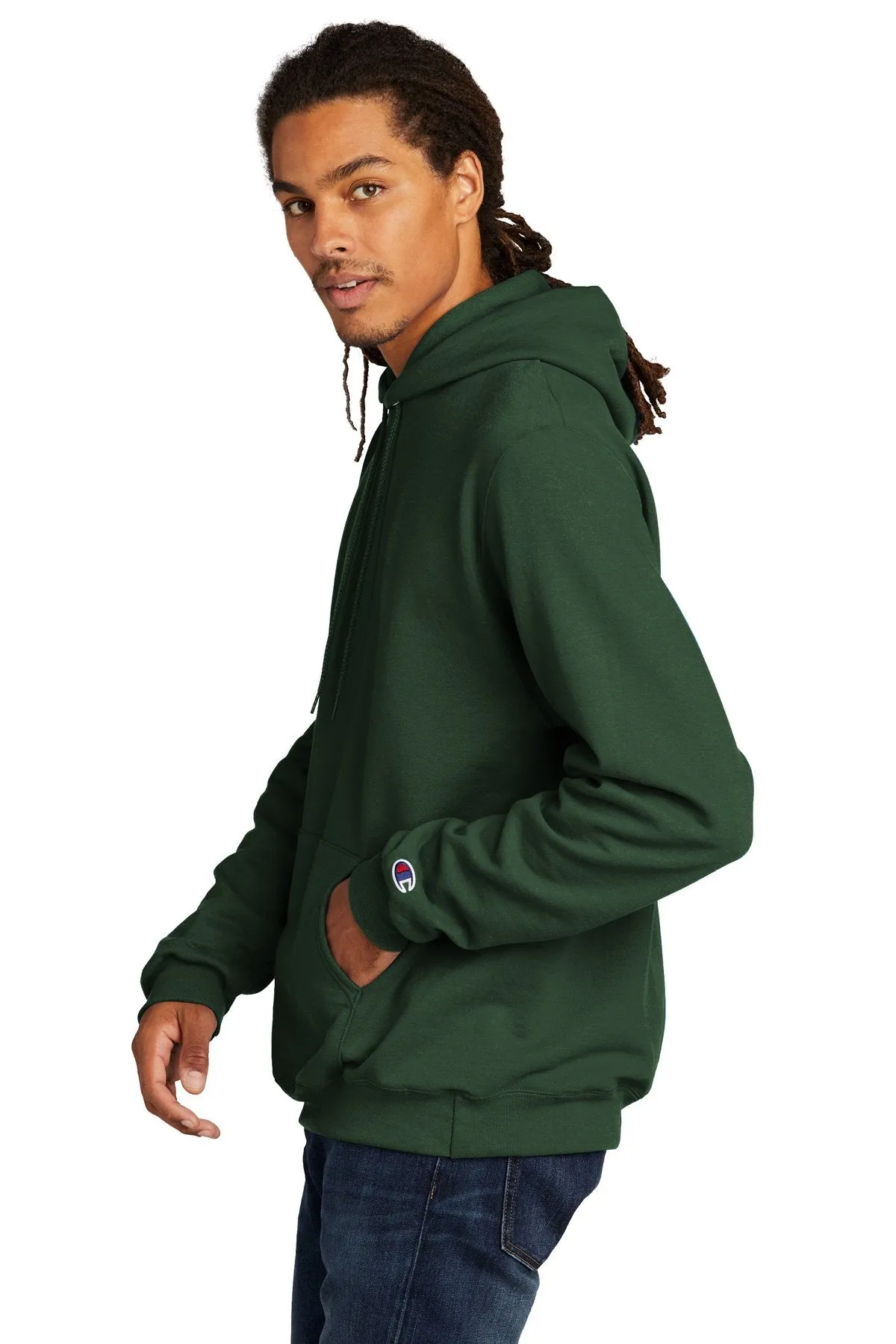 Champion Eco Fleece Pullover Hoodie S700 Dark Green