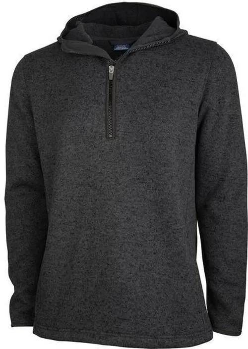 Charles River Heathered Fleece Quarter Zip Hoodie