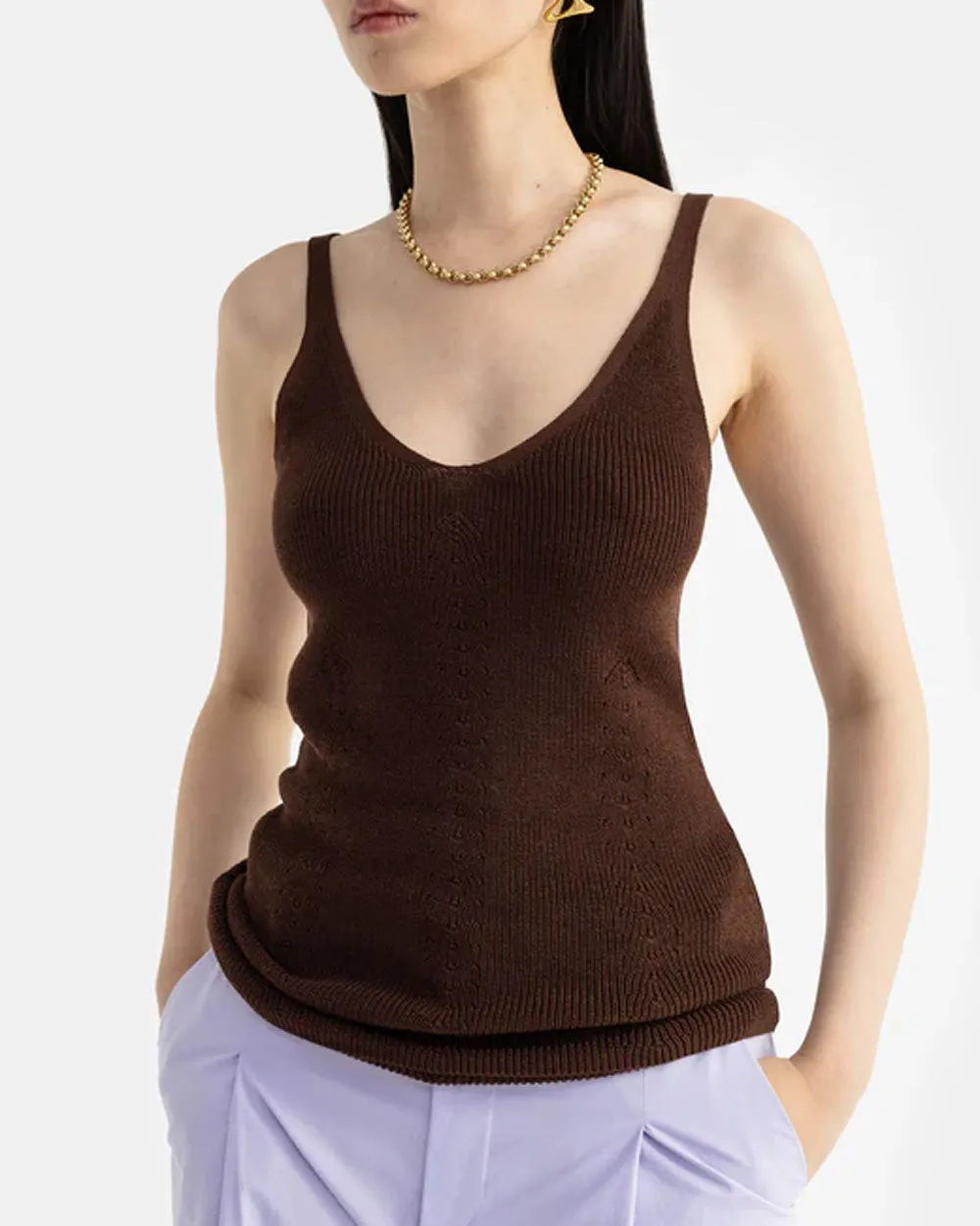 Chocolate Freesia Cami Top