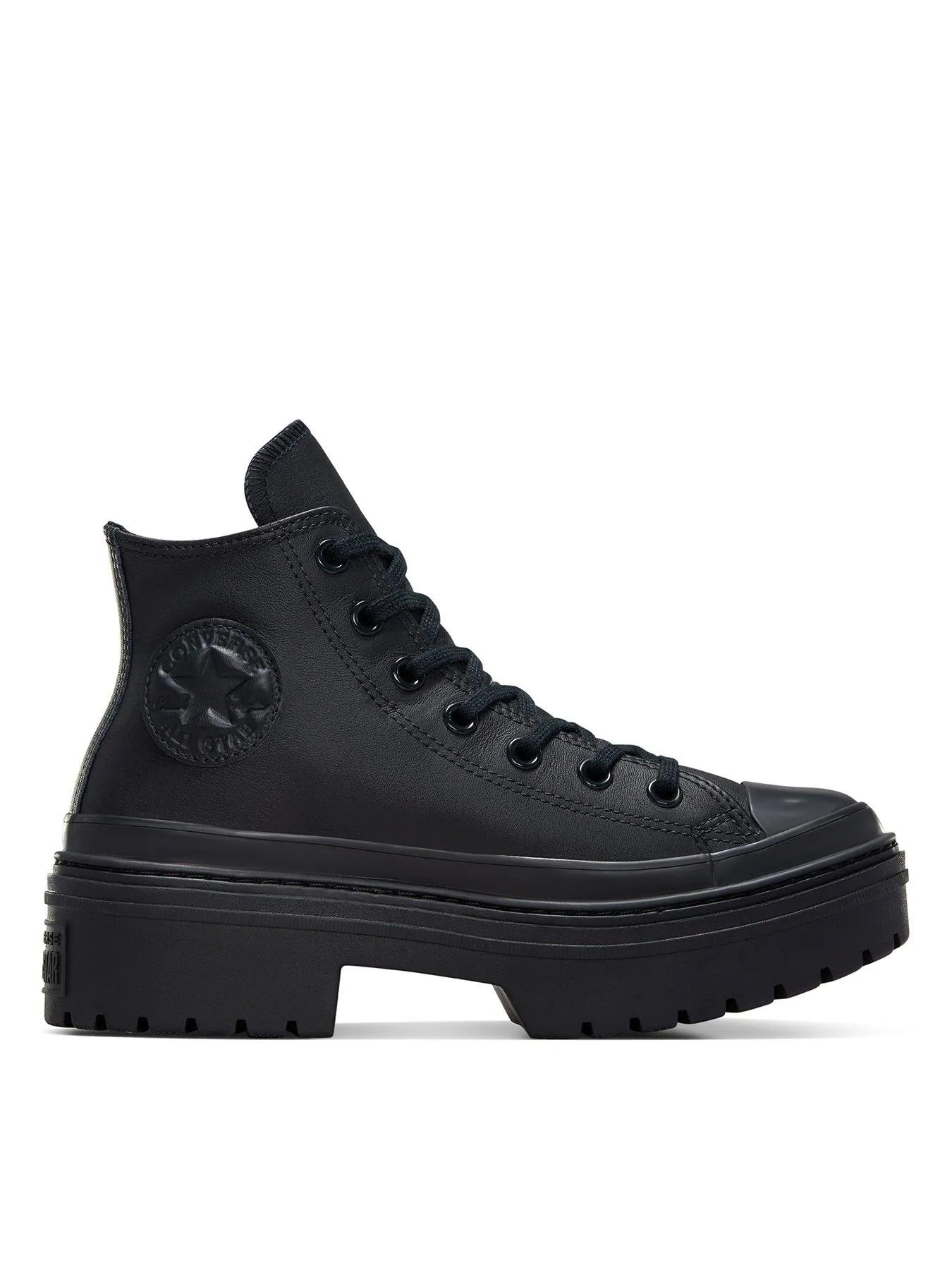 Converse Womens Foundation Leather Hi Trainers - Black