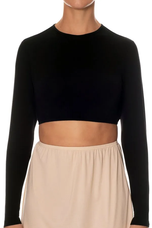 Gemsli Long Sleeve Crop Shell Top