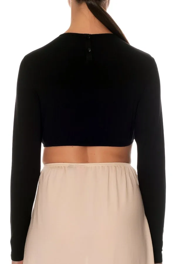 Gemsli Long Sleeve Crop Shell Top