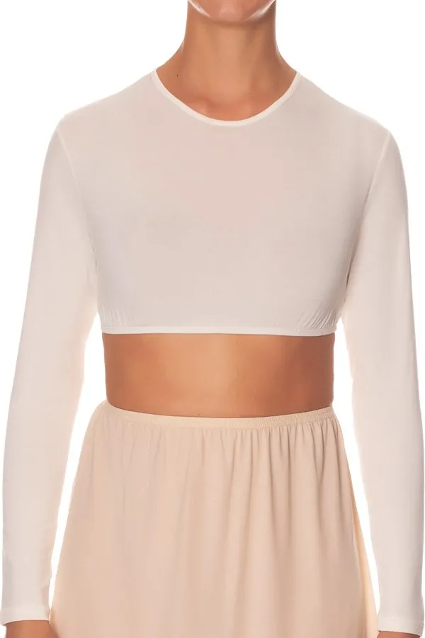 Gemsli Long Sleeve Crop Shell Top