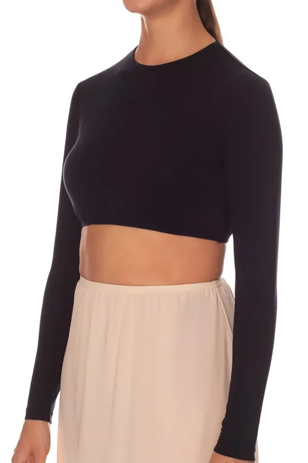 Gemsli Long Sleeve Crop Shell Top