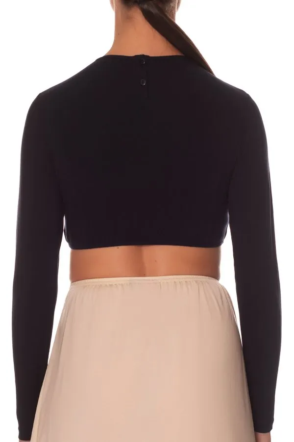 Gemsli Long Sleeve Crop Shell Top