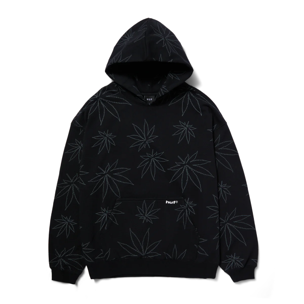 HUF Plantlife Fleece Hoodie Black