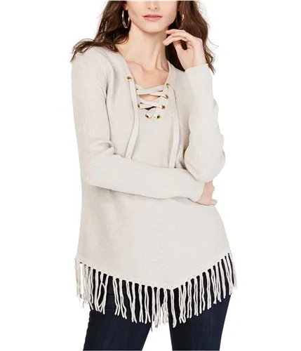 I-N-C Womens Fringe Pullover Sweater, TW2