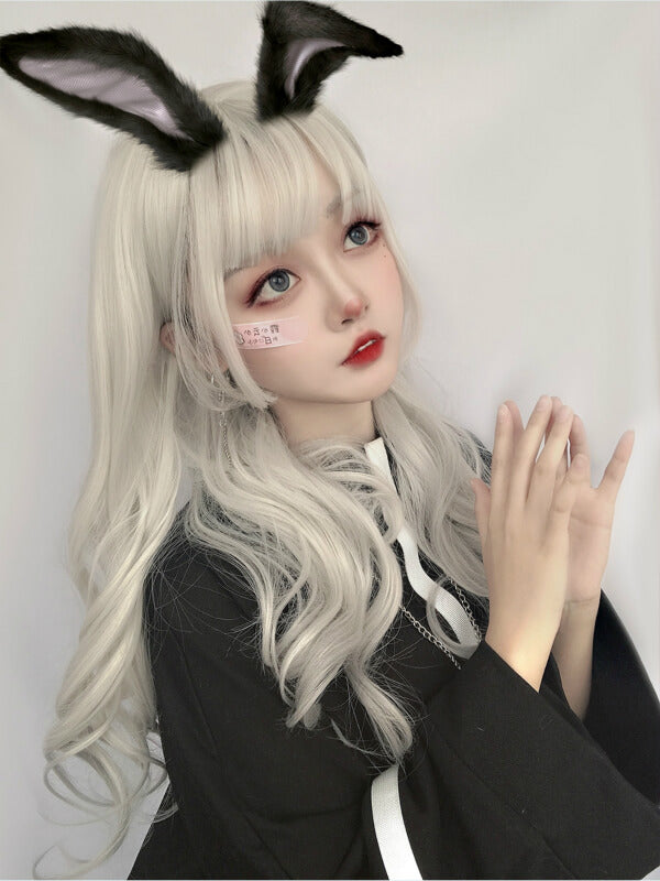 JAPANESE LOLITA GRADIENT GRAY COS LONG CURLY WIG BY61108