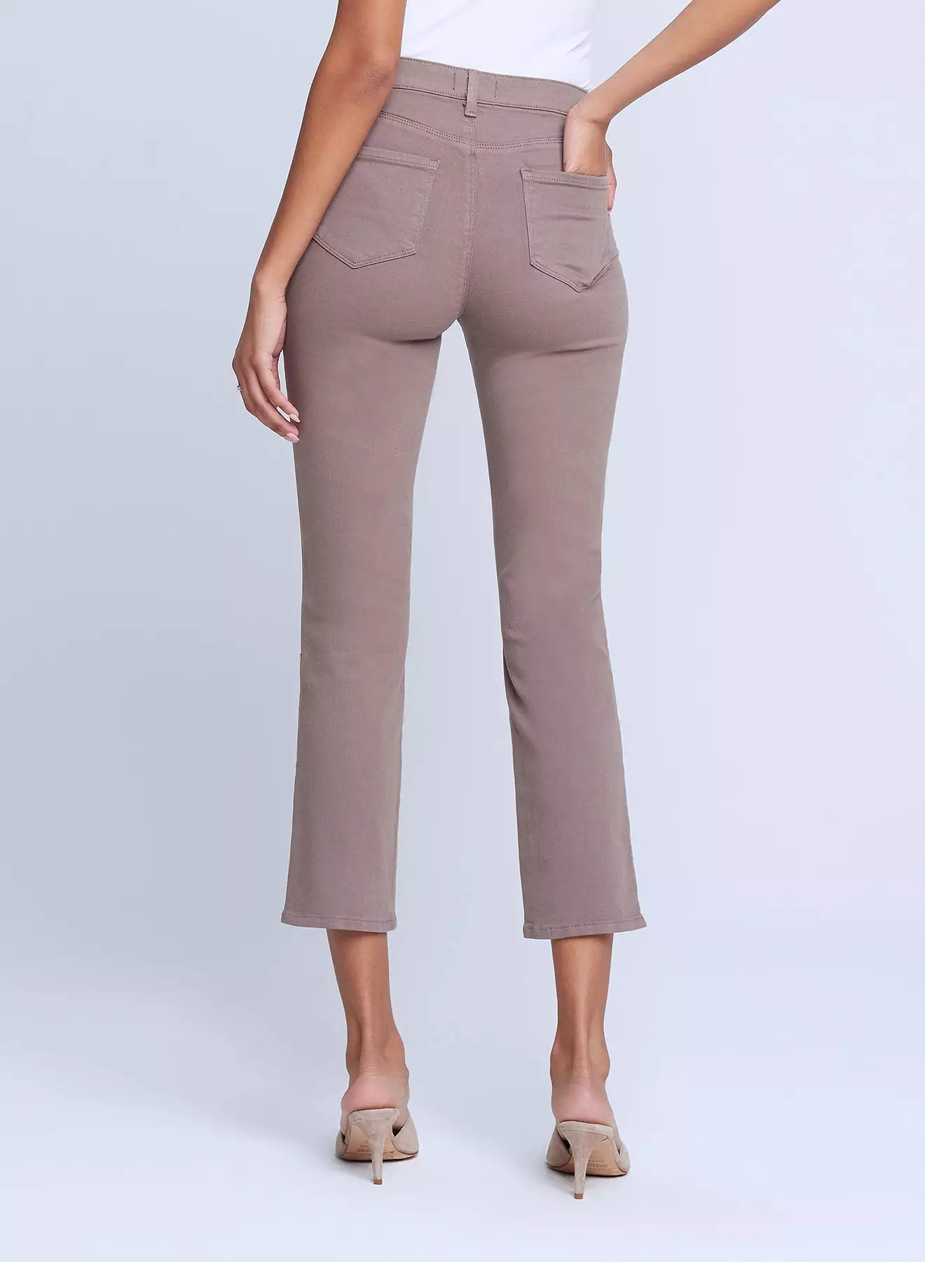 L’agence - Alexia H/R Crop Cigarette Jean - Deep Taupe