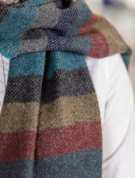 Lambswool Scarf - Donegal Stripe