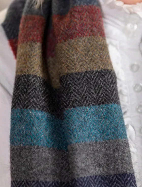 Lambswool Scarf - Donegal Stripe