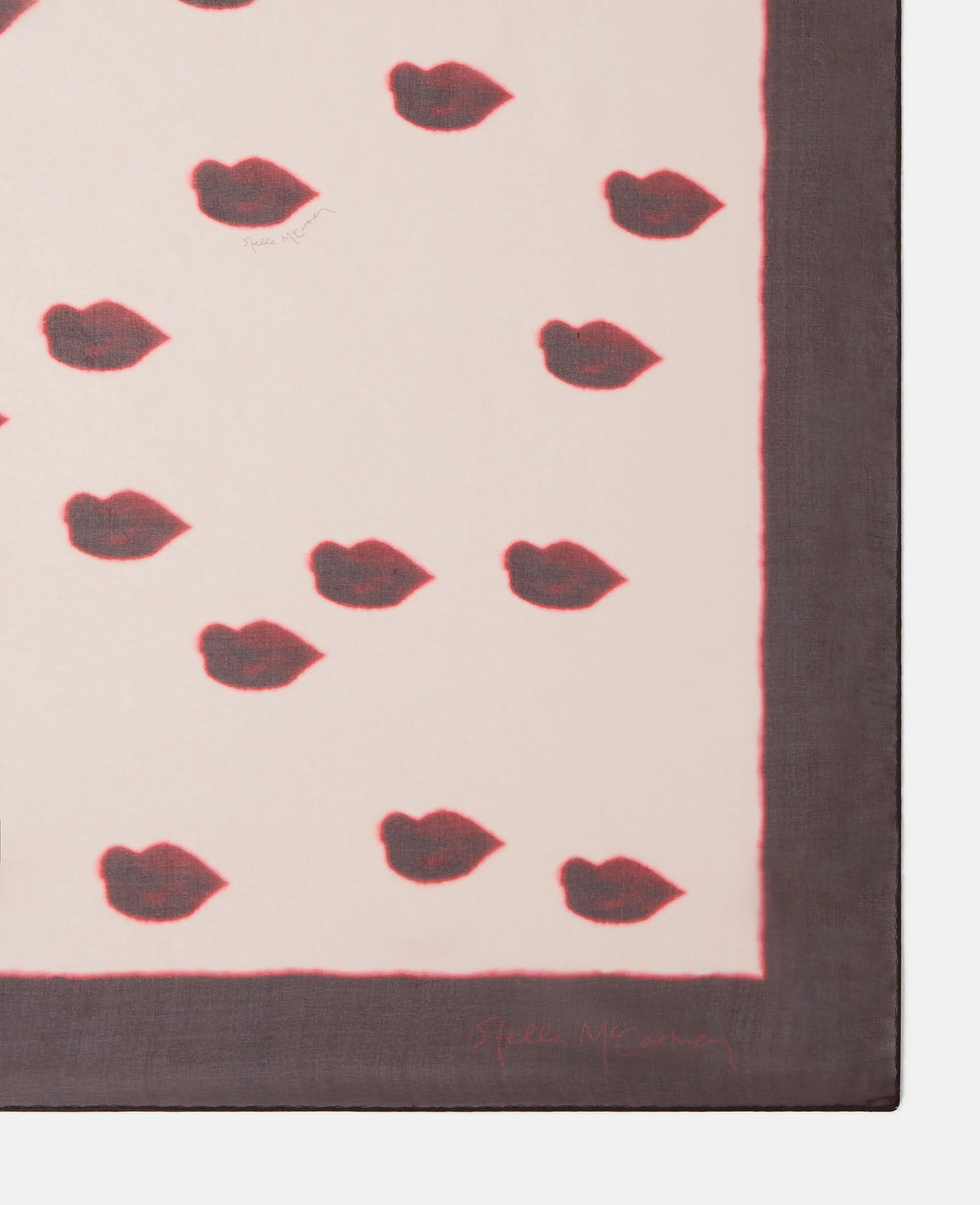 Lips Print Square Scarf