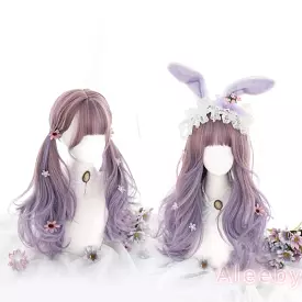 LOLITA PASTEL PURPLE GRADIENT LONG CURLY WIG BY00300