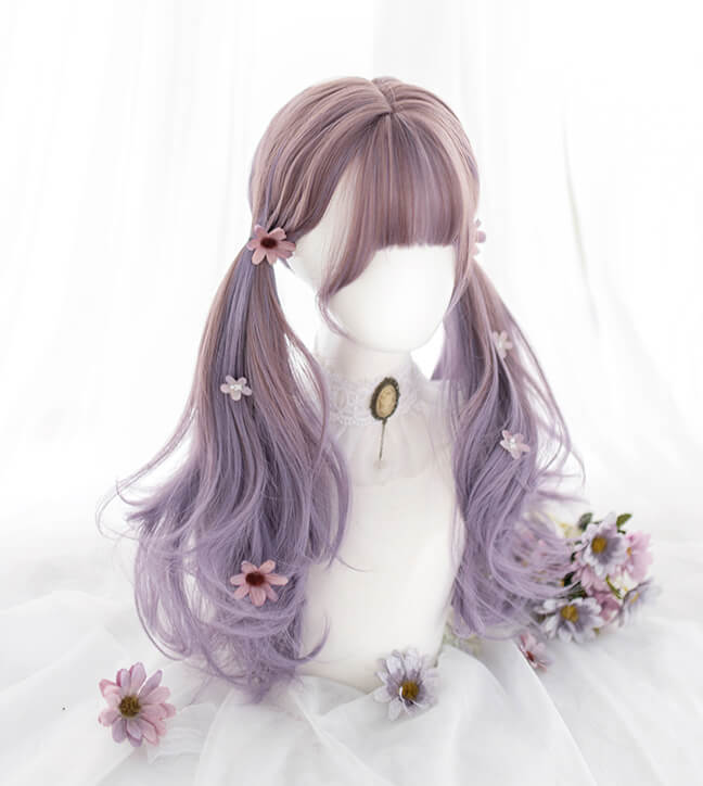 LOLITA PASTEL PURPLE GRADIENT LONG CURLY WIG BY00300