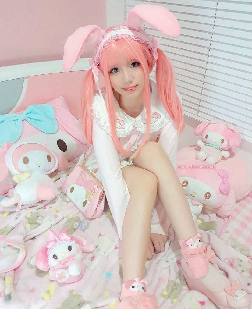 LOLITA ''PEACH PINK'' LONG STRAIGHT WIG BY02233