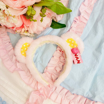 LOLITA SWEET CUTE PLUSH BEAR EAR HEADBAND BY62902