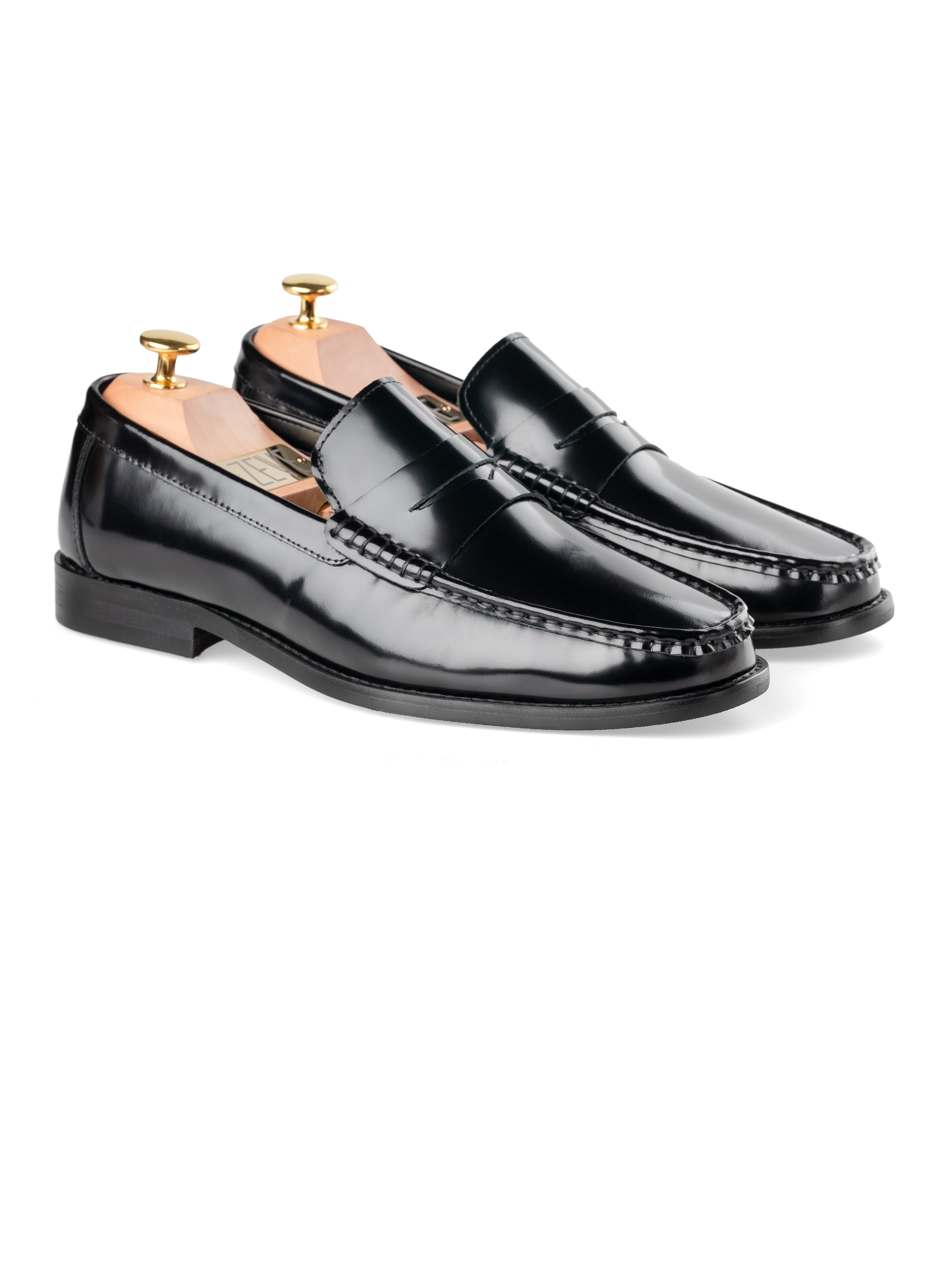 Marco Penny Loafer - Black Polished Leather