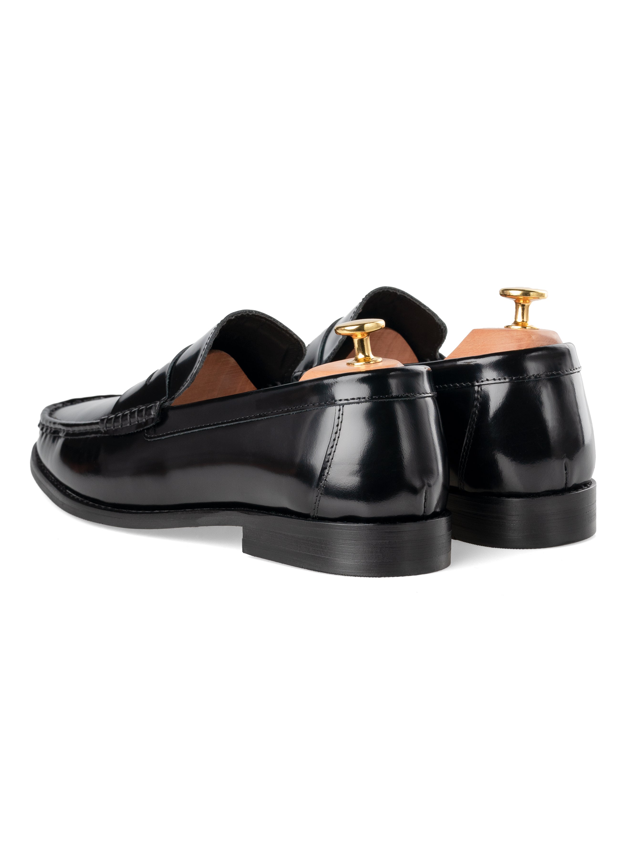 Marco Penny Loafer - Black Polished Leather