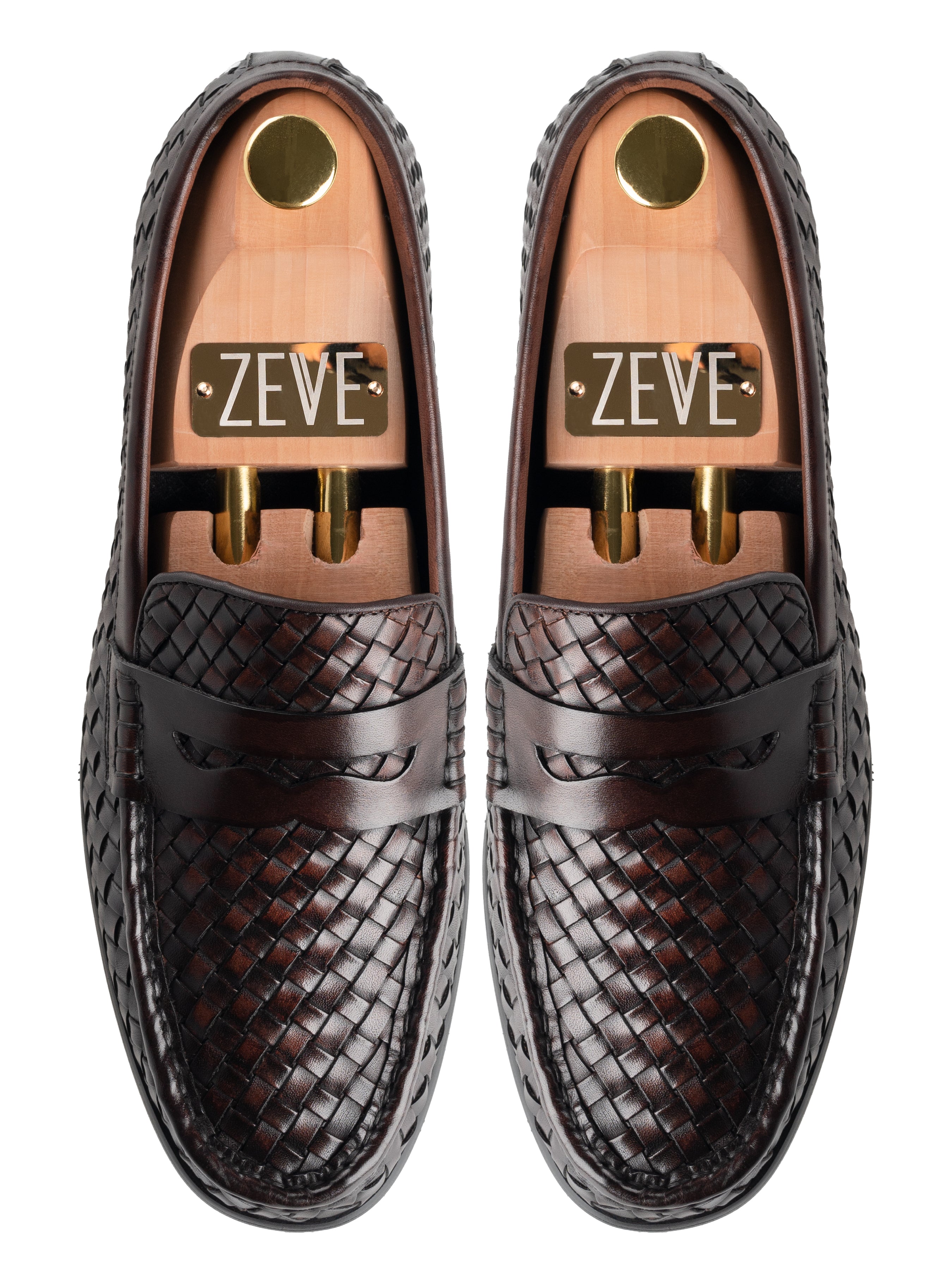 Marco Penny Loafer - Coffee Woven Leather