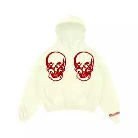 Maximo “Sanity” Cream Zip Up Hoodie