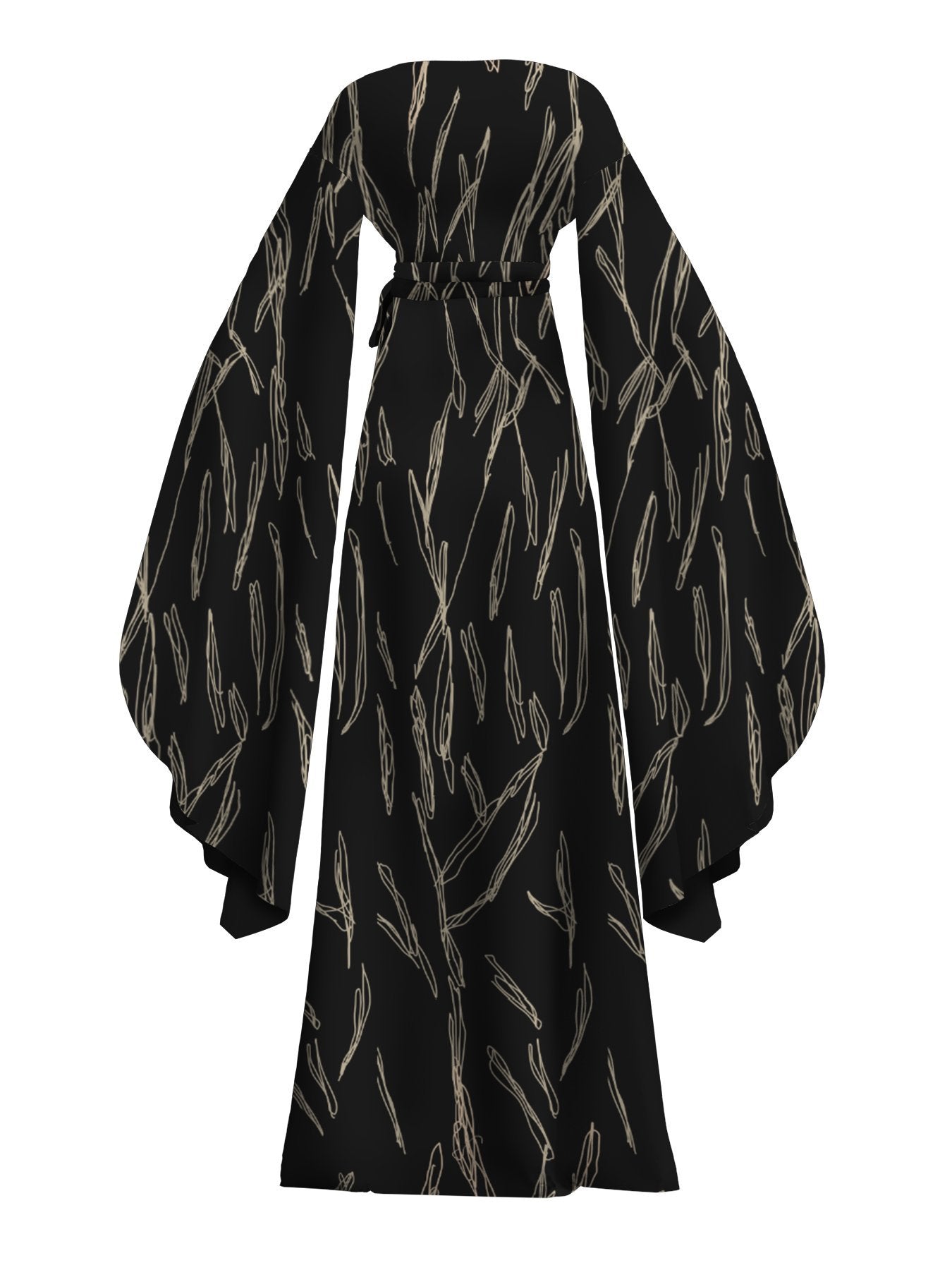 Maya Dress - Scribble Noir