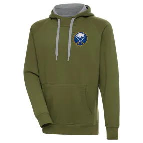 Men's Buffalo Sabres Antigua Olive Victory Pullover Hoodie