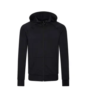 Mens full zip hoodie jet black AWDis Cool