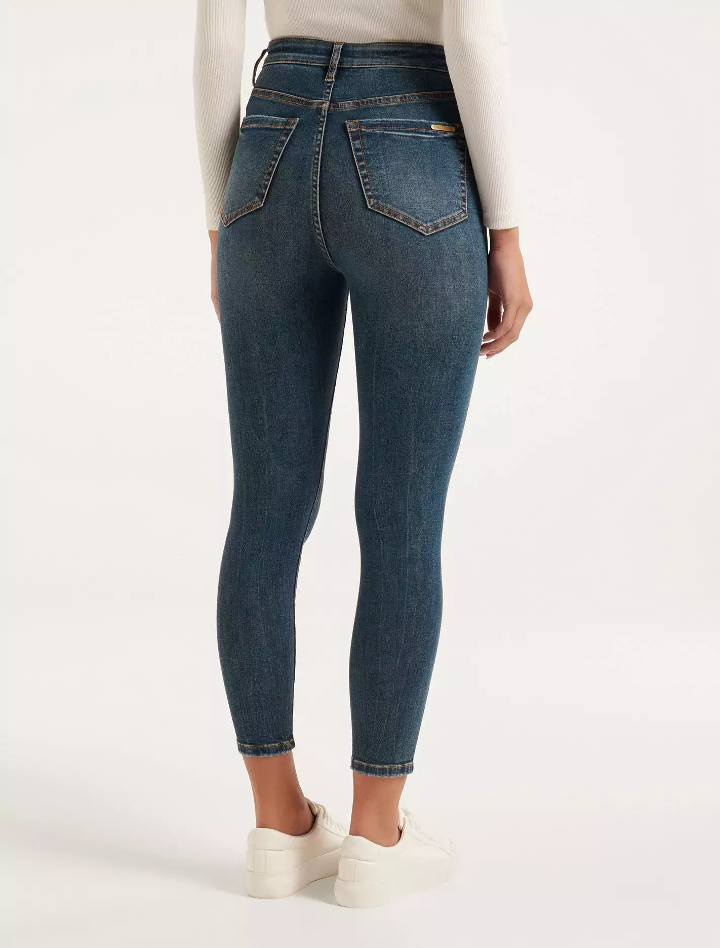 Mila Cropped High-Rise Skinny Jeans