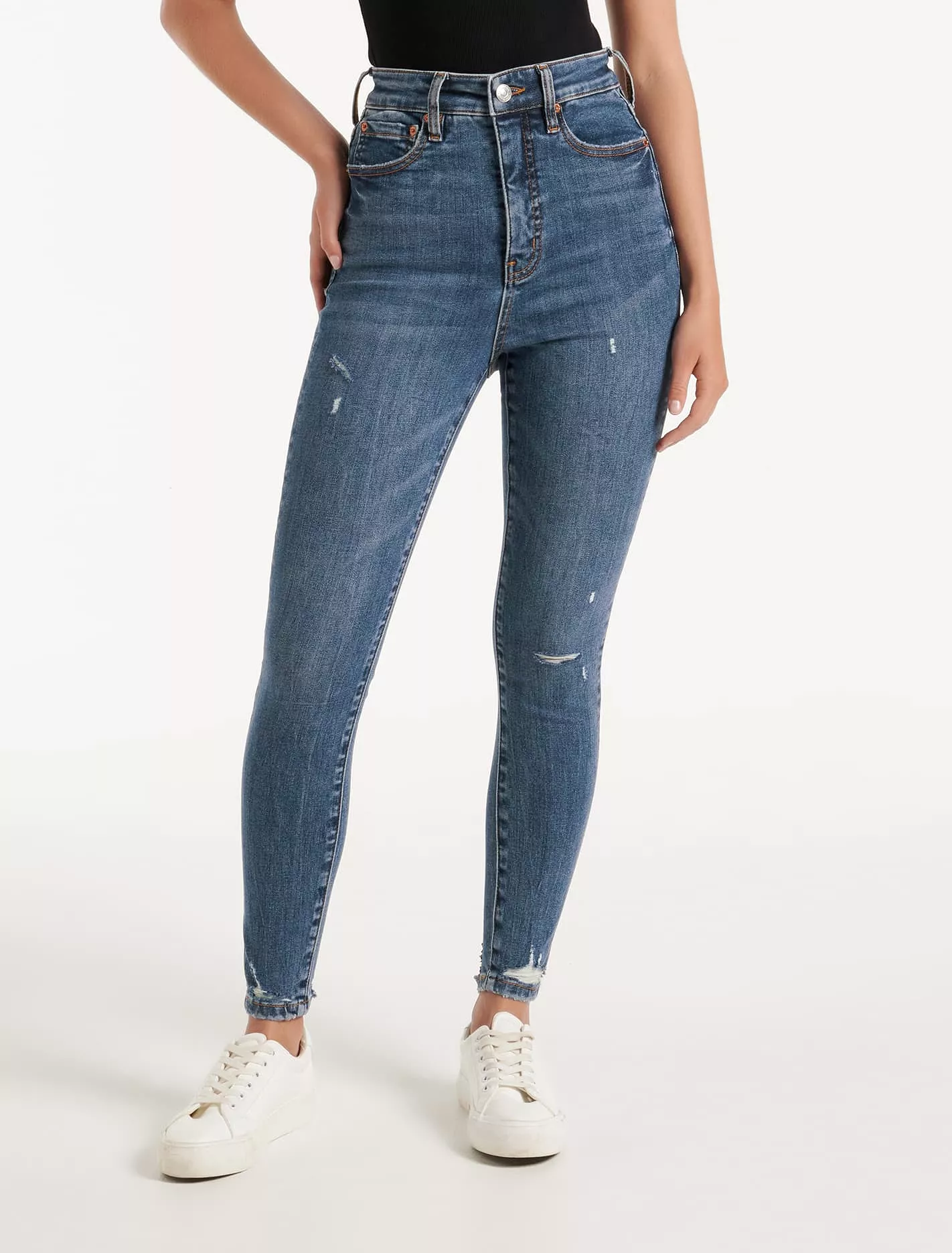 Mila Cropped High-Rise Skinny Jeans