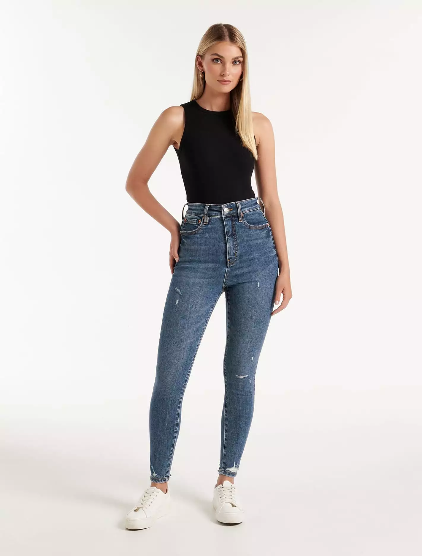 Mila Cropped High-Rise Skinny Jeans